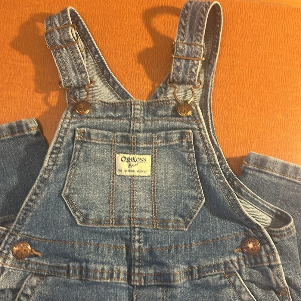 Osh Kosh B’Gosh Denim‎ 3T Overslls with Flower Embroidery